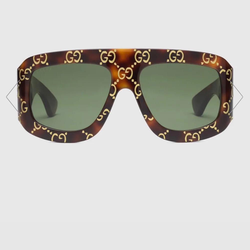Auth - Sold Out Gucci GG Oversized Rectangular Sunglasses